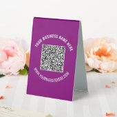 Plaque De Table Code QR personnalisé Texte de table d'affaires Ten (In SItu (Mariage))