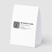 Plaque De Table Code QR personnalisé & Texte rétro-moderne modifia (Verso)