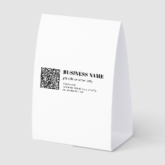 Plaque De Table Code QR personnalisé & Texte rétro-moderne modifia