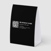 Plaque De Table Code QR personnalisé & Texte rétro-moderne modifia (Recto)