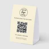 Plaque De Table Code QR Professionnel Logo d'Entreprise Personnali (Verso)