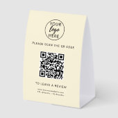 Plaque De Table Code QR Professionnel Logo d'Entreprise Personnali (Recto)