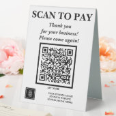Plaque De Table Code QR professionnel personnalisé Paye mobile ici (In SItu (Mariage))