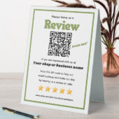 Plaque De Table Code QR rétro 'laissez-nous un commentaire' YELP g (En SItu (Tableau))