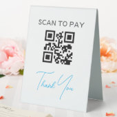 Plaque De Table Code QR sans contact Payable numérisable noir blan (In SItu (Mariage))