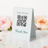 Plaque De Table Code QR sans contact Payable numérisable noir blan (In SItu (Mariage))
