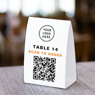 Plaque De Table Code QR Scan Pour Commander Numéro de Table de Res