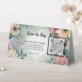 Plaque De Table Code QR Scan Pour Payer Pop-Up Marché Vendeur Flor (En SItu (Tableau))