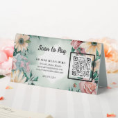 Plaque De Table Code QR Scan Pour Payer Pop-Up Marché Vendeur Flor (In SItu (Mariage))