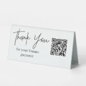 Plaque De Table Code QR Scan to Pay Venmo Table Top Sign (Recto)