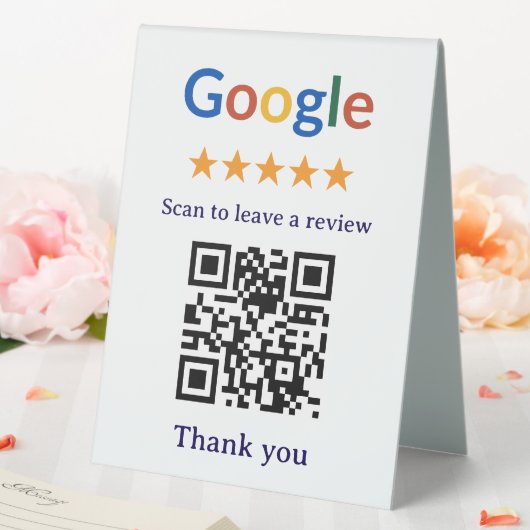 Plaque De Table Code QR simple et professionnel pour les avis Goog (In SItu (Mariage))