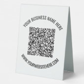 Plaque De Table Code QR Texte personnalisé Tente de table personna (Verso)