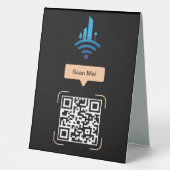 Plaque De Table Code QR Wi-Fi gratuit simple (Recto)