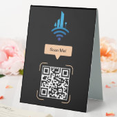 Plaque De Table Code QR Wi-Fi gratuit simple (In SItu (Mariage))