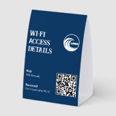 Plaque De Table Code QR Wi-Fi sur panneau en mousse | Scannez pour (Verso)