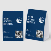 Plaque De Table Code QR Wi-Fi sur panneau en mousse | Scannez pour (Recto/verso)