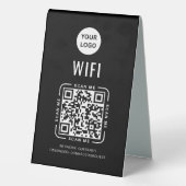 Plaque De Table Code QR Wifi | Logo Entreprise Scannez pour vous c (Verso)