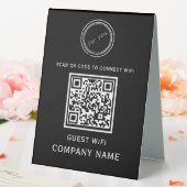 Plaque De Table Code QR Wifi Mot de passe et nom réseau Noir (In SItu (Mariage))