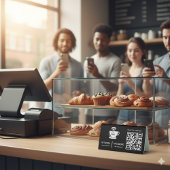 Plaque De Table Code QR Wifi Scan pour connecter le logo de l'entr