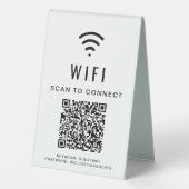 Plaque De Table Code QR WiFi : Scannez pour vous connecter (Verso)