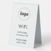 Plaque De Table Code WiFi Logo Entreprise Internet (Verso)