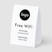 Plaque De Table Code WiFi Logo Entreprise Internet (Verso)