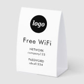 Plaque De Table Code WiFi Logo Entreprise Internet (Recto)