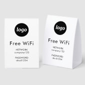 Plaque De Table Code WiFi Logo Entreprise Internet (Recto/verso)