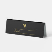 Plaque De Table Coeur d'or élégant sur mesure (Verso)