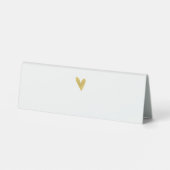 Plaque De Table Coeur or élégant (Verso)