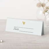 Plaque De Table Coeur Or Élégant Personnalisé (En SItu (Tableau))