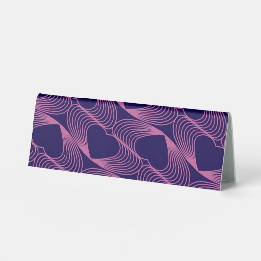 Plaque De Table cœurs de saint valentin design sur un panneau de t (Recto)