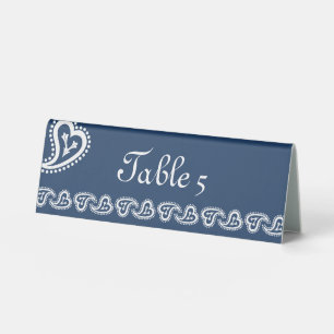 Plaque De Table Cœurs Paisley Doux sur un Panneau de Table Tentati