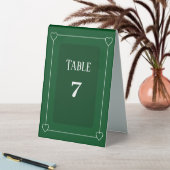 Plaque De Table Coeurs romantiques Moderne Vert foncé Numéro Maria (En SItu (Tableau))