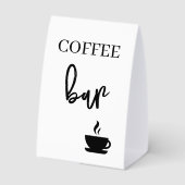 Plaque De Table Coffee bar wedding  (Verso)