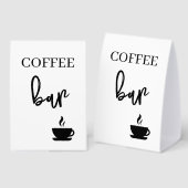 Plaque De Table Coffee bar wedding  (Recto/verso)