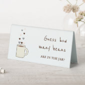 Plaque De Table Coffee Bridal Shower Guess How Many Beans (En SItu (Tableau))