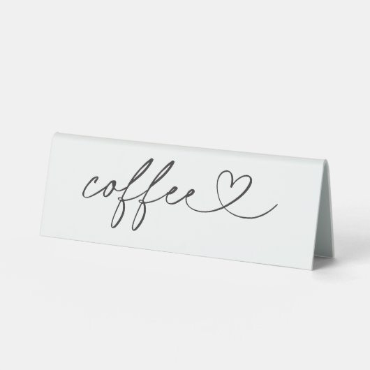 Plaque De Table Coffee Food Label Wedding Drink Bar Acrylic Sign (Recto)