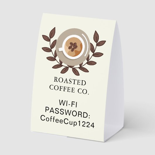 Plaque De Table Coffee Shop Tabletop (Verso)