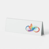 Plaque De Table Colibri arc-en-ciel avec symbole Infinity (Verso)