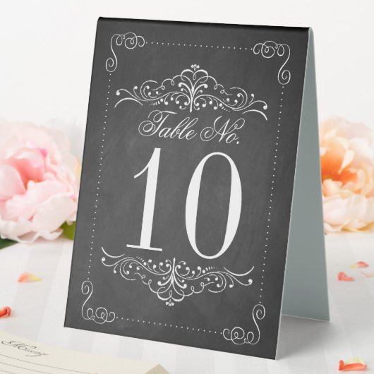 Plaque De Table Collection de Mariages Ornate Chalkboard (In SItu (Mariage))