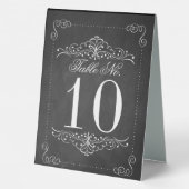 Plaque De Table Collection de Mariages Ornate Chalkboard (Verso)