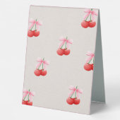 Plaque De Table collection de nuptiale cerise rose (Verso)