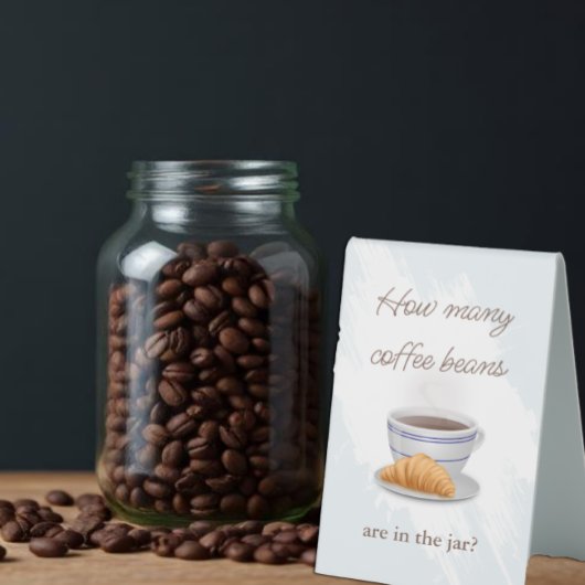 Plaque De Table Combien de haricots de café Shower de mariage