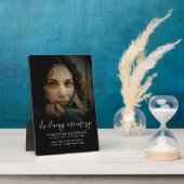 Plaque de table commémorative photo moderne avec c (Côté)