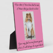 Plaque de table commémorative pour animal de compa (Côté)