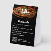 Plaque De Table Comment Commander le Menu de l'Application de Rest (Verso)
