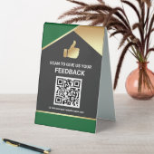 Plaque De Table Commentaires clients du code QR moderne (En SItu (Tableau))