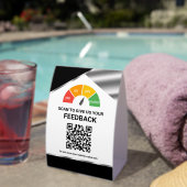 Plaque De Table Commentaires clients par QR Code sans contact (InVersositu (sur table))