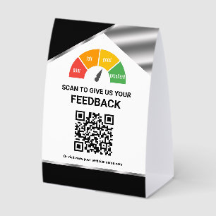 Plaque De Table Commentaires clients par QR Code sans contact